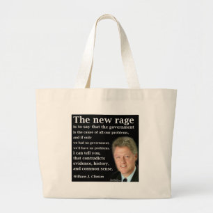 Bill Clinton kein Regierungsziffer Jumbo Stoffbeutel