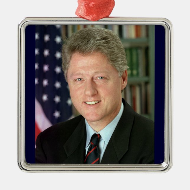 Bill Clinton Ornament Aus Metall (Vorne)