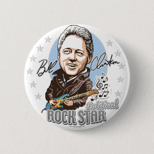 Bill Clinton politisches Rockstar! Knopf Button
