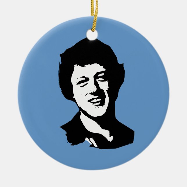Bill Clinton Retro Keramikornament (Vorne)