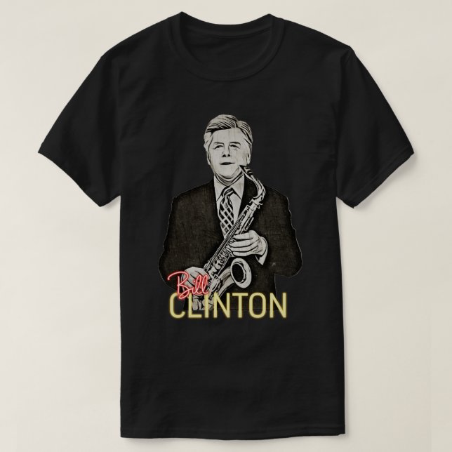 Bill Clinton Saxophon T-Shirt (Design vorne)