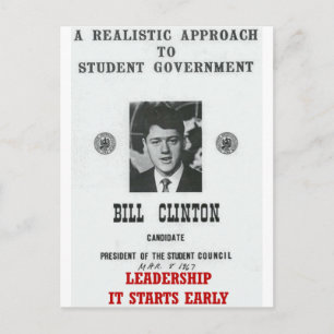 Bill Clinton zu Georgetown LEADERSHIP Postkarte