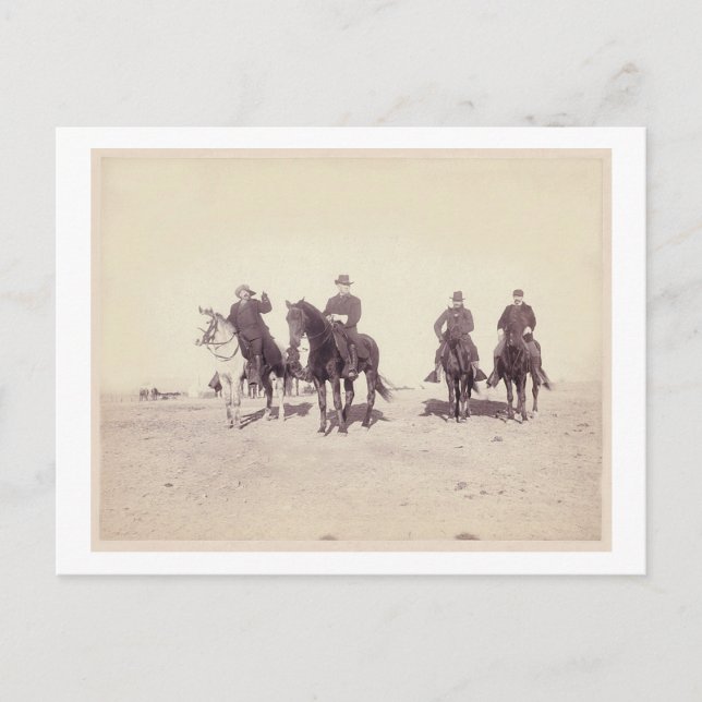 Bill Cody und Riders Postkarte (Vorderseite)