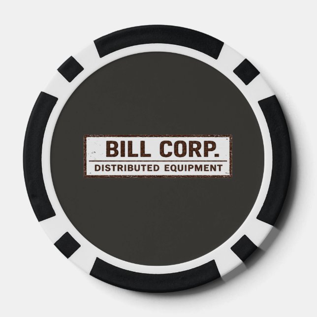 Bill Corps verteilte Ausrüstung Pokerchips (Rückseite)