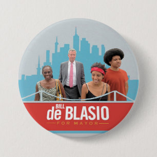 Bill de Blasio für NYC Bürgermeister im Jahre 20 Button