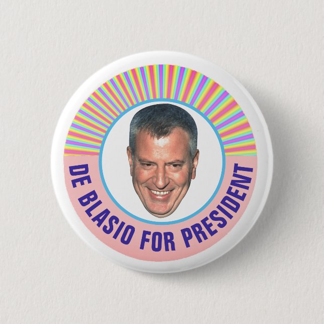 Bill de Blasio für Präsidenten 2020 Button (Vorderseite)