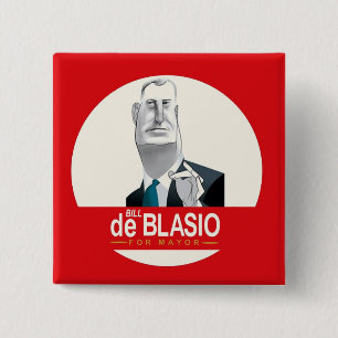 Bill de Blasio NYC Bürgermeister 2013 Button