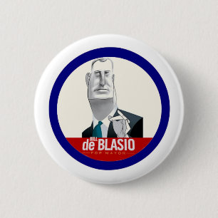 Bill De Blasio NYC Bürgermeister 2013 Button