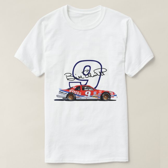 Bill Elliott 1988 Winston Cup 9 Stock Car Premium T-Shirt (Design vorne)