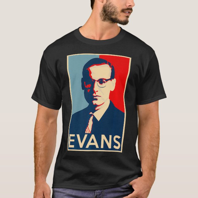 Bill Evans Hope Poster Greats of Jazz History Pre T-Shirt (Vorderseite)