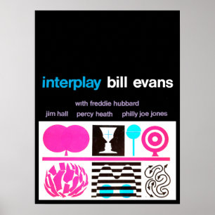 Bill Evans Interplay Jazz Vintag Poster