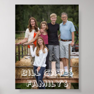 Bill Gates Familie Druck, Wert Poster Paper Mate
