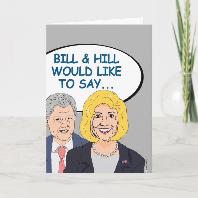 Bill & Hill möchte Happy Birthday sagen Karte (Vorderseite)
