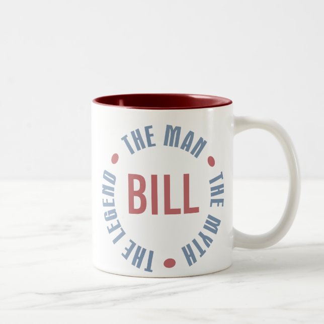Bill-Mann-Mythos-Legende kundengerecht Zweifarbige Tasse (Rechts)