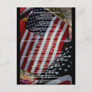 Bill of Rights and Flag Postkarte