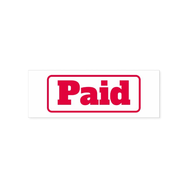 Bill Paid Red Office & Business Briefmarke Permastempel (Design)