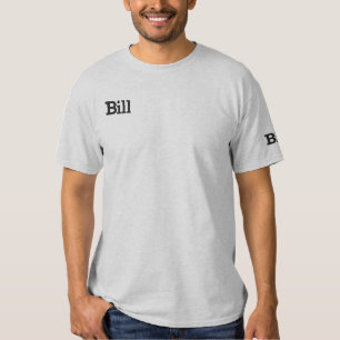 Bill Stickbesatzname, Besticktes T-Shirt