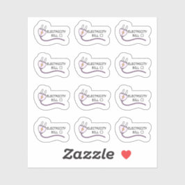 Bill Tracker Mini Bujo Planner für Stromversorgung Aufkleber