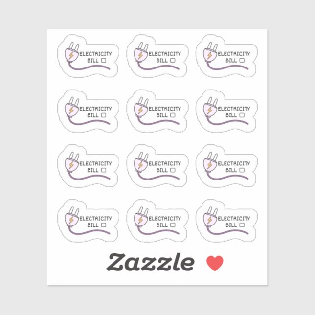 Bill Tracker Mini Bujo Planner für Stromversorgung Aufkleber (Blatt)