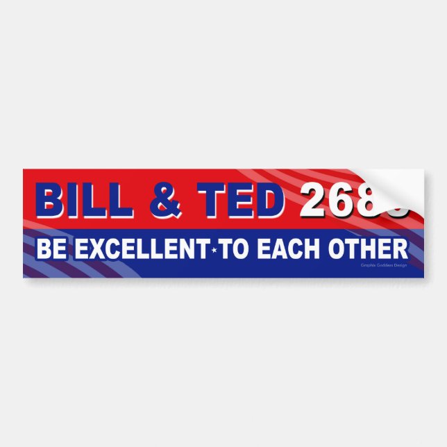 Bill und Ted für Präsidentenachtziger jahre Autoaufkleber (Vorne)