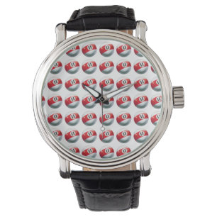 Billard 11 Ball-Muster Armbanduhr