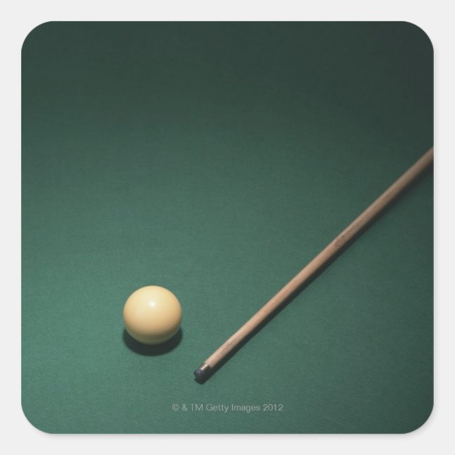 Billard 2 quadratischer aufkleber (Vorderseite)