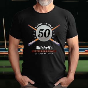 Billard 50. Geburtstagsparty Black T-Shirt