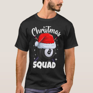 Billard 8 Ball Christmas Squad Pool Balls Billiard T-Shirt