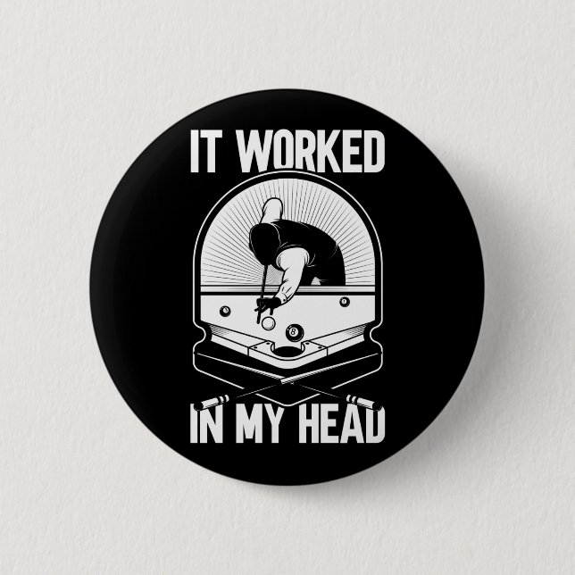 Billard 8 Ball Es funktionierte mein Head Pool Pla Button (Vorderseite)