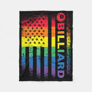 Billard 8-Ball Pool Billiard American Flag - Bil Fleecedecke