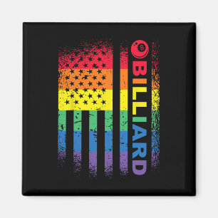 Billard 8-Ball Pool Billiard American Flag - Bil Magnet