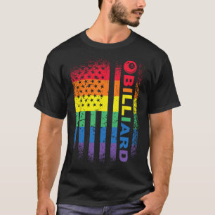 Billard 8-Ball Pool Billiard American Flag - Bil T-Shirt