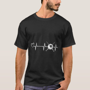Billard 8-Ball Pool Billiard Herzschlag - B T-Shirt