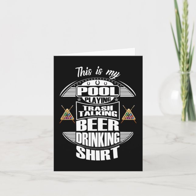 Billard 8 Ball Pool Player Sarcasm Novelty Spaß Karte (Vorderseite)