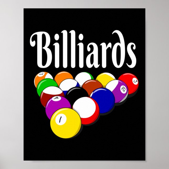 Billard 8 Ball Pool Player Sarcasm Novelty Spaß Poster (Vorne)