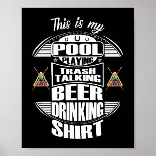 Billard 8 Ball Pool Player Sarcasm Novelty Spaß Poster