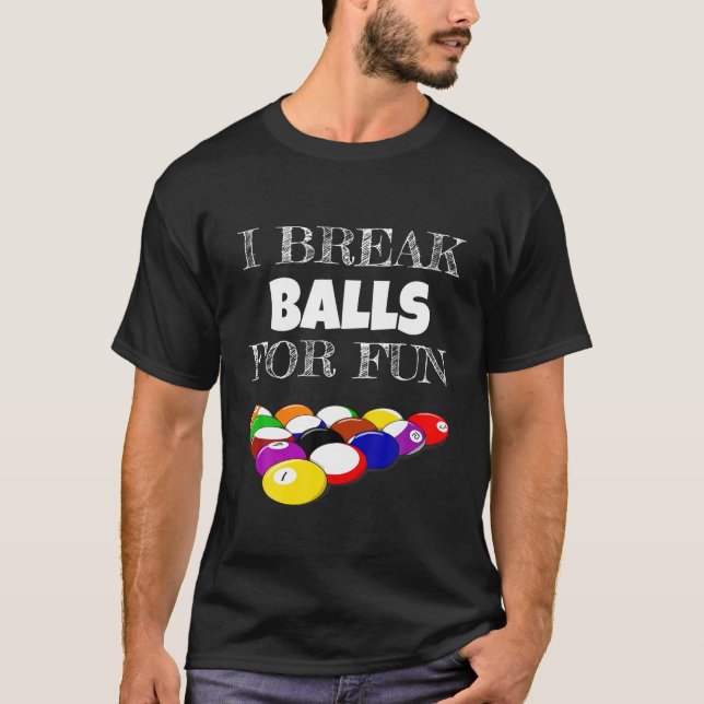 Billard 8 Ball Pool Player Sarcasm Novelty Spaß T-Shirt (Vorderseite)