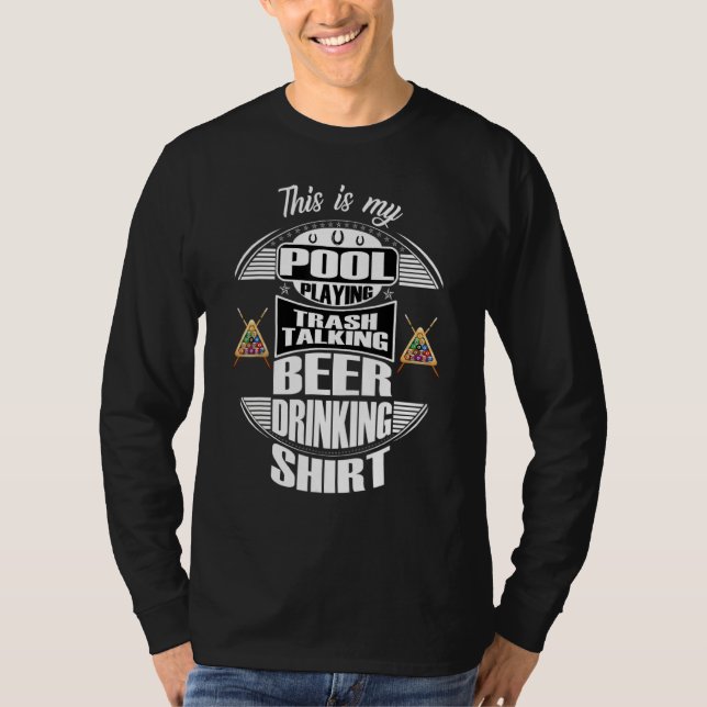 Billard 8 Ball Pool Player Sarcasm Novelty Spaß T-Shirt (Vorderseite)