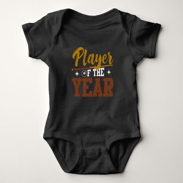 Billard 8 Ball Snooker Player des Jahres Baby Strampler (Vorderseite)