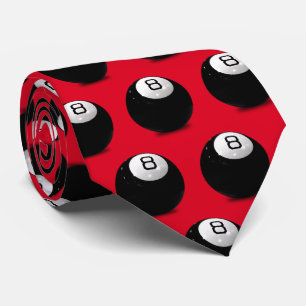 Billard Acht Ball auf rot Krawatte