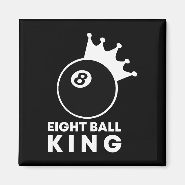 Billard Aight Ball King 8 Ball Pool Player Lucky Magnet (Vorne)