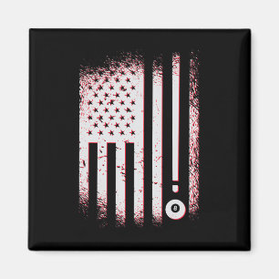 Billard American Flag USA Billard Spieler und Bill Magnet