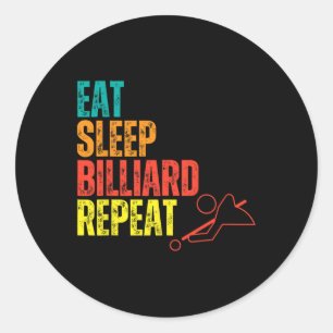 Billard Apparel Zitat Funny Billiards Spieler Pr Runder Aufkleber