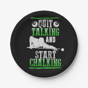 Billard Art Pappteller