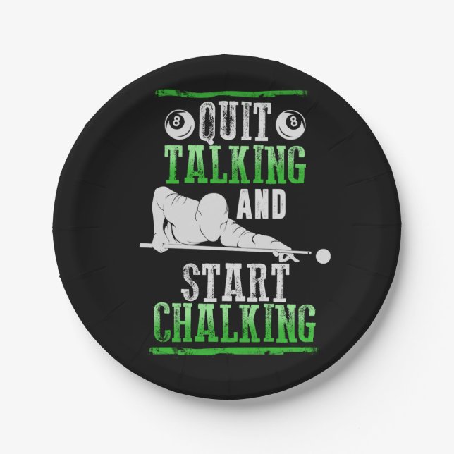 Billard Art Pappteller (Vorderseite)