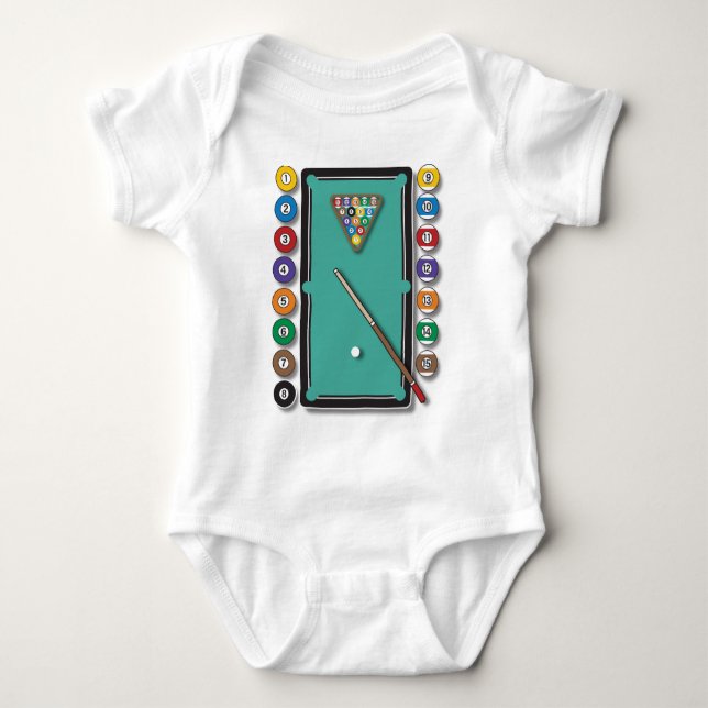 Billard Baby Strampler (Vorderseite)