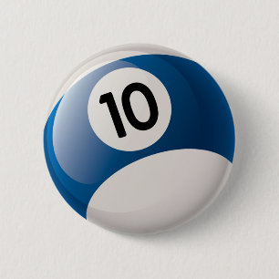 BILLARD-BALL DER NR.-10 BUTTON