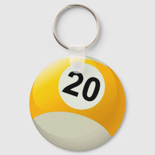 Billard-Ball der Nr.-20 Schlüsselanhänger