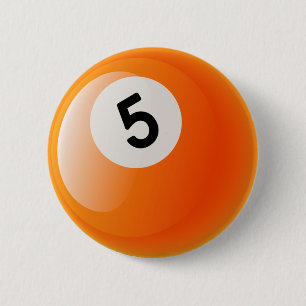 BILLARD-BALL DER NR.-5 BUTTON