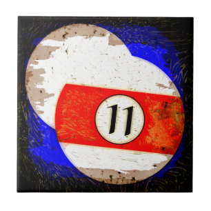 BILLARD-BALL NR. 11 FLIESE